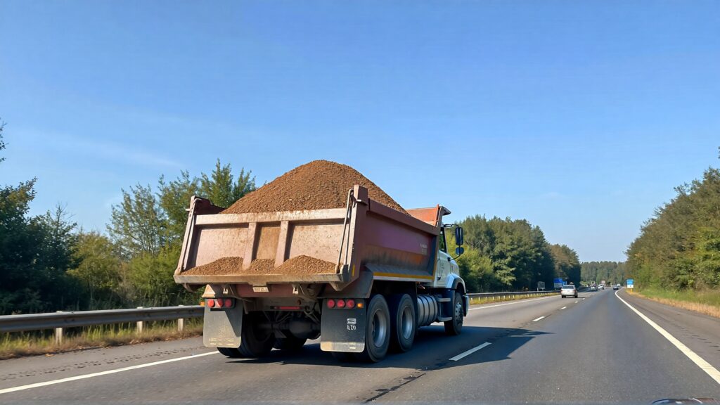Samantha parian a dump truck on the road 975599fb ccd6 4498 bc19 bd6b69d6bac4