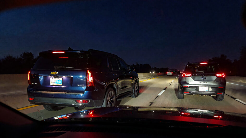 Samantha parian a 2021 Chevrolet Tahoe and a 2026 Nissan Kicks in the freeway at ec8c3494 e986 401d 9b74 a1a95ccd3a40 1