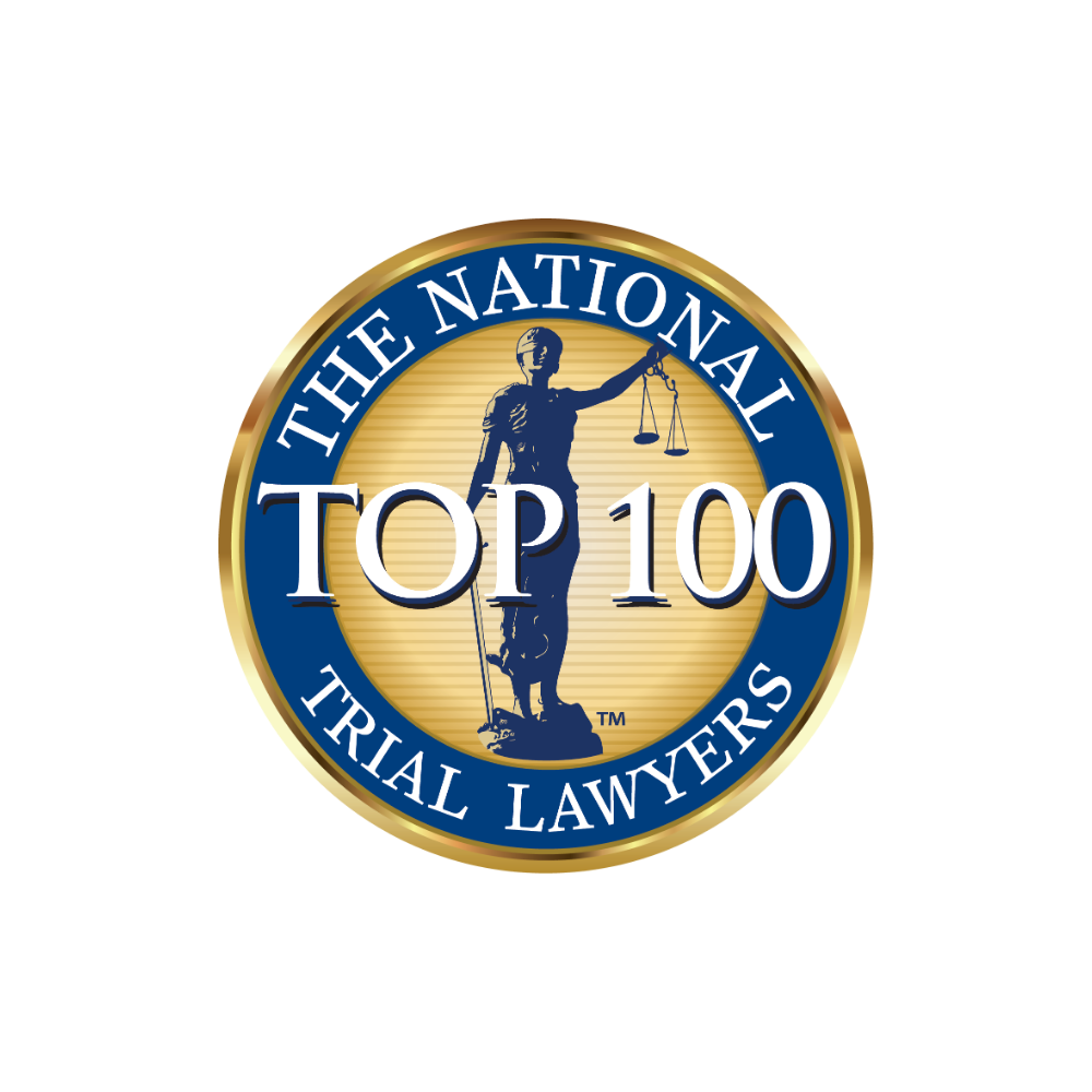 The National Trial Lawyers Top 100 badge accompanying Luke Ellis’s verified membership